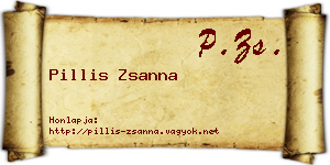 Pillis Zsanna névjegykártya